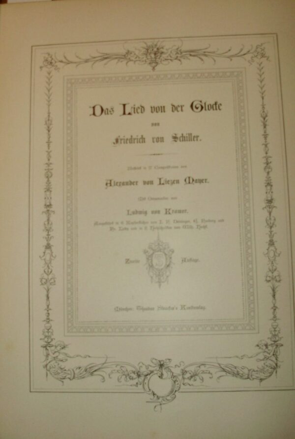Das Lied Von Der Glocke - Friedrich Schiller - Ed. Verlagsanftalt Fur Kunft Und Wiffenfchaft 1899