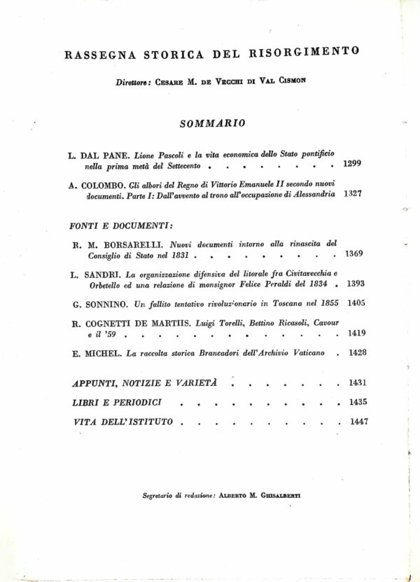 Rassegna Storica Del Risorgimento (Anno XXIII Fascicolo N.10) - Autori Vari - Ed. Libreria Dello Stato Roma 1936 - immagine 2