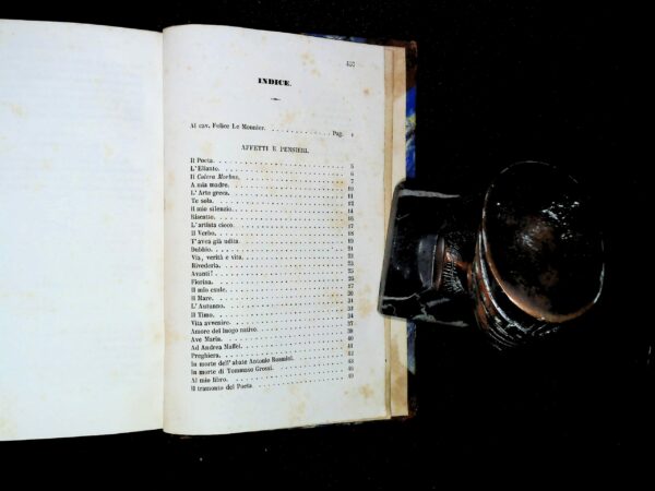 Poesie - Antonio Gazzoletti - Ed. Felice Le Monnier Firenze 1861 - immagine 3
