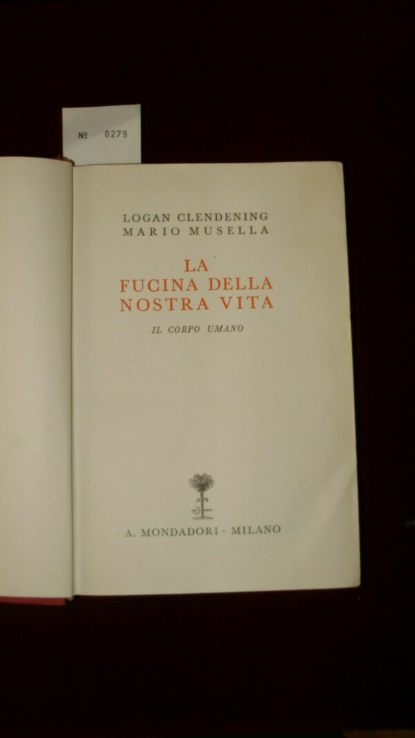 La Fucina Della Nostra Vita - Logan Clendening / Mario Musella - Ed. Mondadori Milano 1935 - immagine 3