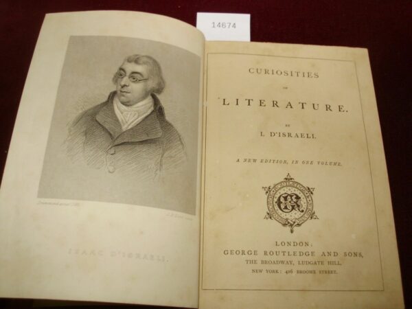 Curiosities Of Literature - Isaac D'Israeli - Ed. Routledge And Sons London 1932 - immagine 3