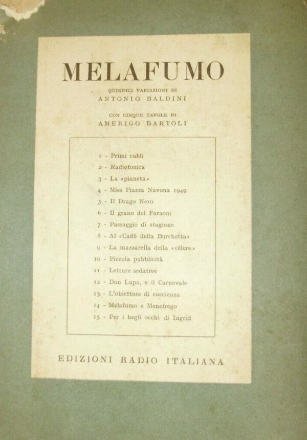 Melafumo - Antonio Baldini / Amerigo Bartoli - Ed. ERI Edizioni Radio Italiana Roma 1950