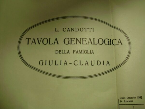 Famiglia Giulia Claudia. Tavola Genealogica - S. Candotti - Ed. 1920 - immagine 3