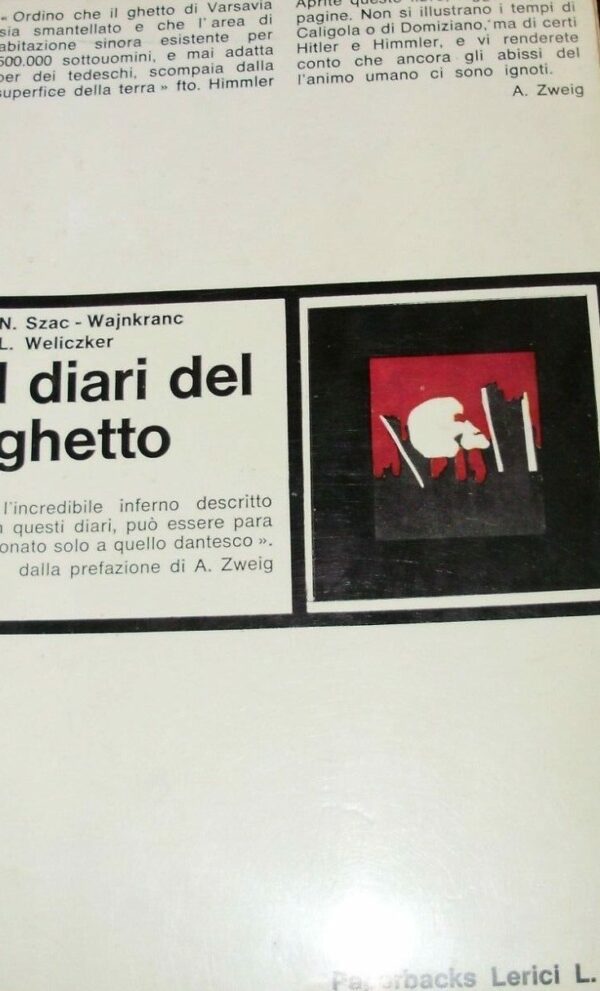 I Diari Del Ghetto - Noemi Szac-Wajnkranc / Leone Weliczker - Ed. Lerici 1966