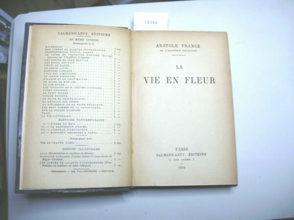 La Vie En Fleur - Anatole France - Ed. Calmann-Lévy Paris 1924 - immagine 3