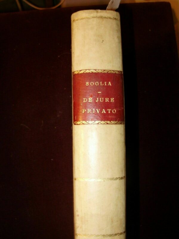 Institutiones Juris Privati Ecclesiastici (Libri III) -  Joannis Cardinalis Soglia - Ed. Librairie Religieuse De A. Courcier Paris 1864 - immagine 3